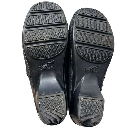 DANSKO Stacie Black Oiled Leather Clogs Slip On Work Shoes Size 39 US 8.5-9 - Picture 6 of 9